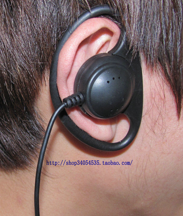 岚讯对讲机耳机 大听筒柔软舒适耳挂耳麦 音质清晰 d形挂耳机包邮