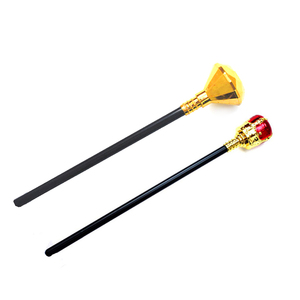 万圣节国王权杖 权仗 王子权杖 王后权杖红宝石权杖金色钻石手