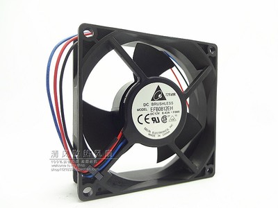 台达 8CM EFB0812EH 8025 12V 0.42A 3线测速大风量 电脑机箱风扇