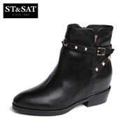 St&Sat/2015 on Saturday increased rivet short boots women winter new style leather shoes SS54112941