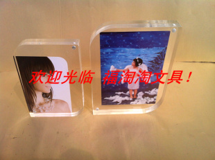 透明高档亚克力相框 加厚5R相架 展示牌 4R水晶奖牌 圆弧角