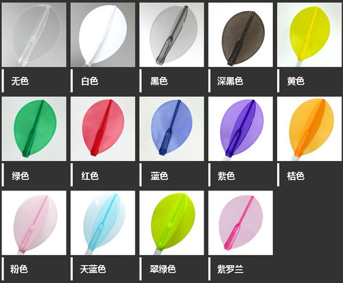 fitdrop透明水滴形飞镖叶尾翼