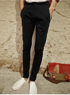 男士休闲裤黑色哈伦裤男裤韩版长裤学生小脚裤青年修身裤