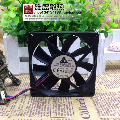台达 Delta 8 см большой объем воздуха вентилятор 8015 12 В 0,40А AFB0812SHB Двойной ролик бусин