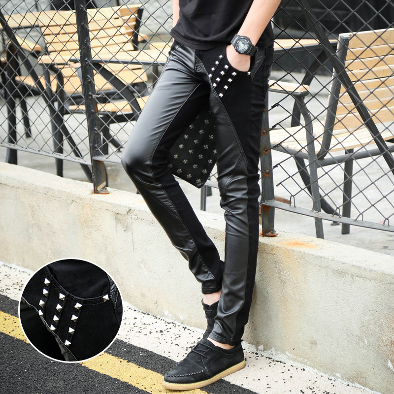 Pantalon cuir homme serré pour jeunesse - Ref 1493959 Image 1