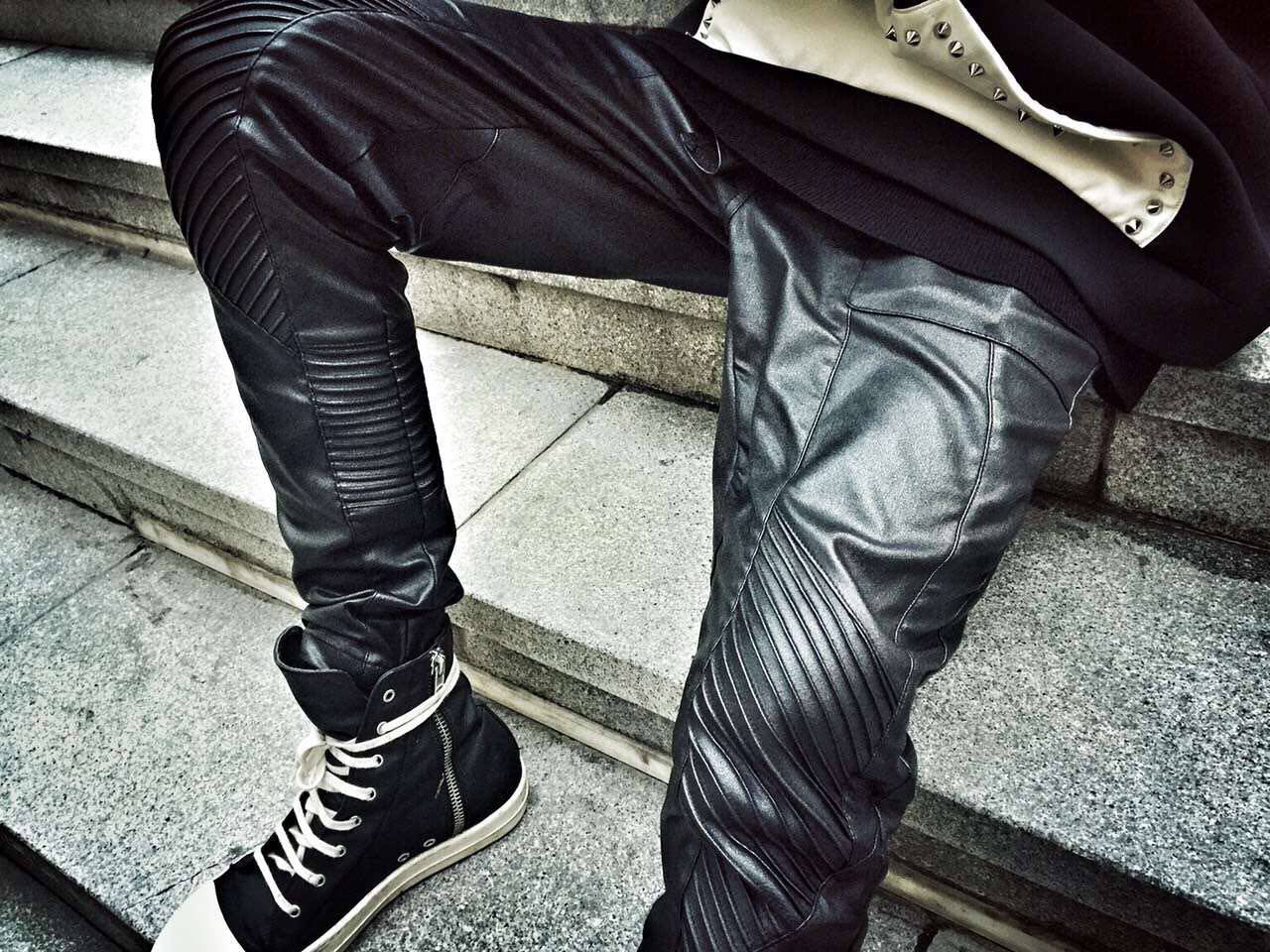 Pantalon cuir homme - Ref 1492043 Image 1