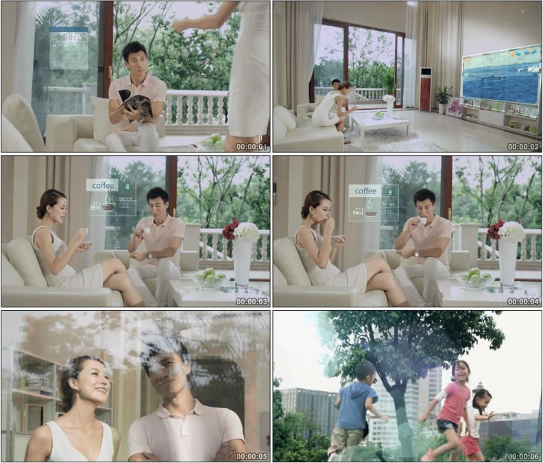 智能科技现代化生活一家三口幸福美满生活高清实拍视频素材