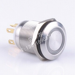 【红波按钮】HBS1GQ-11E(LAS1GQ-11E)系列 19mm环形带灯 金属按钮