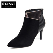 St&Sat/2015 on Saturday new sheep's clothing for fall/winter colour matching pointed shoes with high ankle boots SS54112899