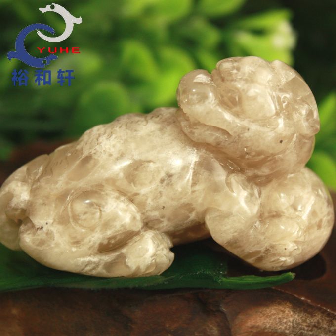 寿山石手件 国石真品 大山晶石 手工貔貅手把件特价包【裕和轩】