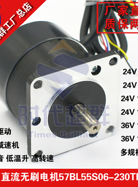 时代超群57直流无刷电机24V60W3000转无刷直流马达57BL55S06-230T