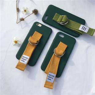 12mini 创意适用苹果15 max手机壳13 Pro 11腕带xs磨砂软壳XR