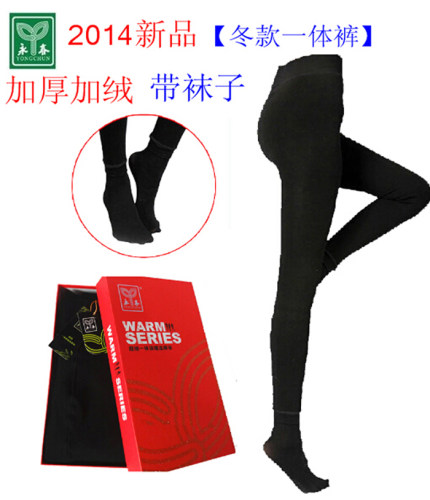 永春6850K秋冬中厚连裤袜加厚加绒保暖裤女无缝一体裤打底裤连脚