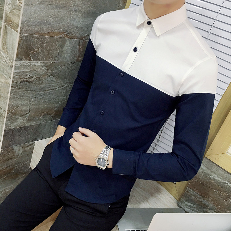 春季长袖衬衫男士衣服休闲修身显瘦韩版百搭2018新款免烫青年衬衣|msdalam kategori Pakaian Lelaki, shirt - dari Buy2taobao.com untuk memberikan perkhidmatan ejen Taobao profesional membeli