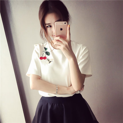 Summer Korean version of the bf Harajuku Icy loose loose thin sleeve short sleeve T-shirt female students half-sleeved clothes shirt