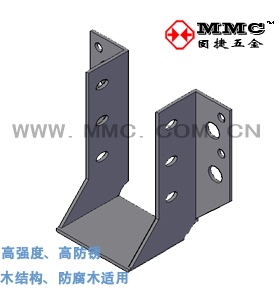 梁托连接件 U型挂件 木屋配件 木结构别墅金属配件 JUS-50B 固捷