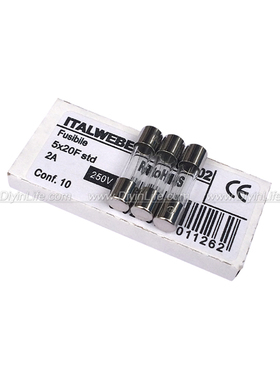 Italweber玻璃保险管 5*20mm F2A 250V 7元=10个