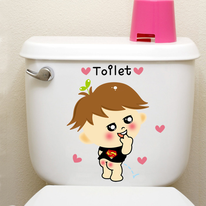 搞笑墙贴撒尿小朋友个性浴室卫生间马桶贴防水贴纸贴画墙壁装饰品