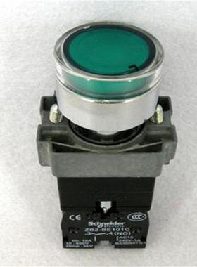 原装施耐德金属绿色带灯按钮220V XB2BW33M1C ZB2BW33C+ZB2BWM31C