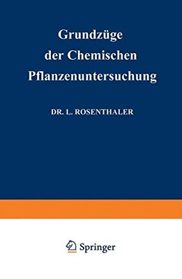 【预订】Grundzuge Der Chemischen Pflanzenunt...