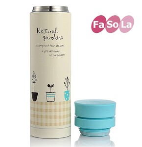 日本FASOLA正品 不锈钢真空保温杯男士女士水杯茶杯直身杯便携杯