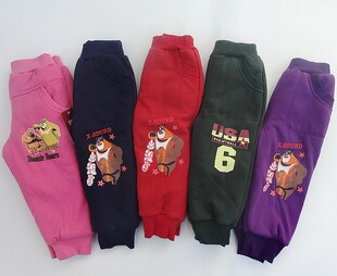 秋冬儿童加绒裤子男女童羊羔绒休闲长裤内抓绒外穿运动裤搬仓特惠