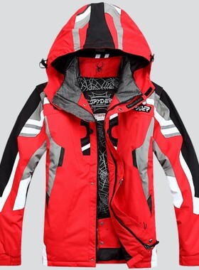 厂家直销 SPYDERCO/蜘蛛 防风 防水 保暖男士上衣滑雪服外套棉衣