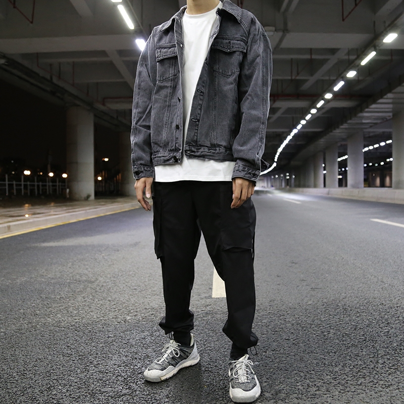 欧美高街 OVER SIZE宽松素色百搭洗水灰牛仔夹克 潮男女KANYE外套在类目 男装, 夹克中 - 来自Buy2taobao.com提供专业的淘宝代购服务