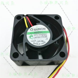原装 SUNON KDE1204PKV1 12V 0.8W 4020 4CM 3线 磁悬浮 静音风扇
