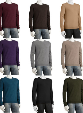 美国Marc Anthony纯羊绒男士圆领衫毛衣 多色 上海现货