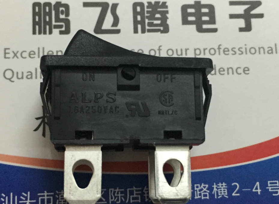 进口日本ALPS SDDJF大电流船型开关16A250V 4脚2档 翘板电源开关 适合于复印机 打印机的薄型&middot;大容量型。 长寿命 耐高温 镀银触点 ON-OFF(开跟关) 一盒150PCS SDDJF30700 有详细资料尺寸图