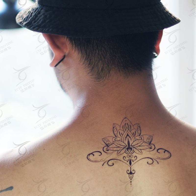 亿彩腾飞六道刺青梵文纹身贴 原创刺青 仿真纹身贴 防水纹身贴