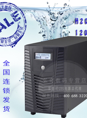 雷迪司H2000L UPS不间断电源2000VA 1200W外接24V 电池长延时主机