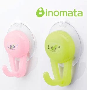 inomata无痕塑料吸壁挂钩2个装