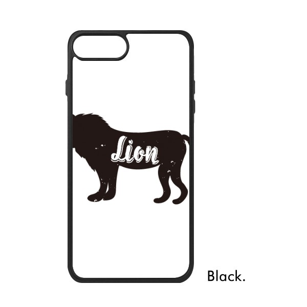 适用于iPhone狮子黑白剪影动物Xr手机壳max保护套678plus硅胶11