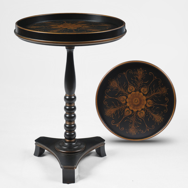 【点睛大师】美式乡村手绘小圆几田园沙发边几角几小圆桌混搭圆台,住宅家具,角几/边几,淘宝优惠券,粉丝福利购,淘宝优惠卷