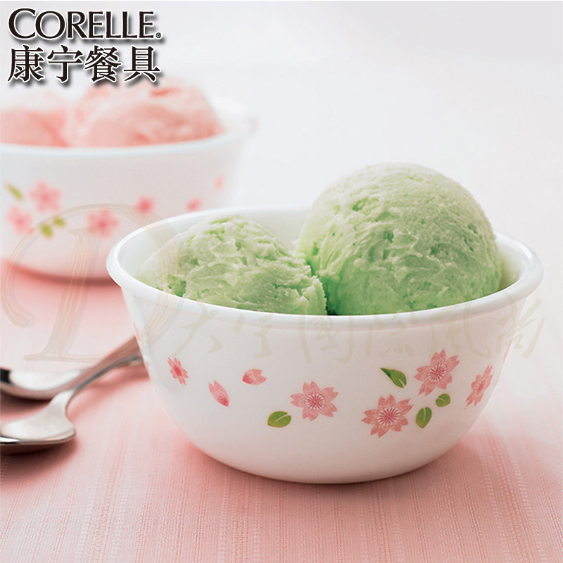 美国康宁餐具樱花sr干酪碗饭碗浅碗汤碗带底碗面碗方碗全系列