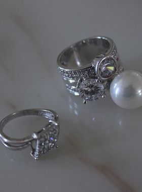 多元素水晶实物拍摄戒指特惠处理