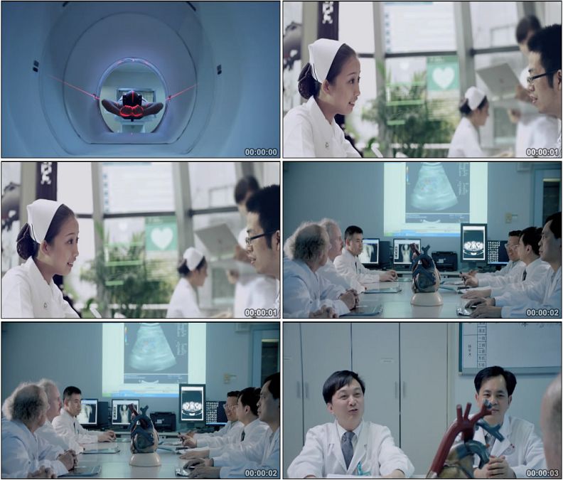 医院身体检查专家研究医疗方案高清实拍视频素材