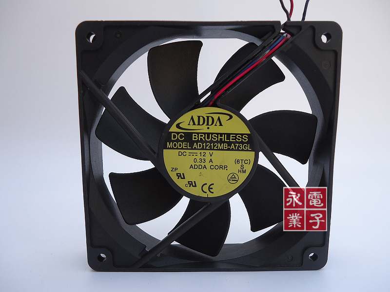 原装台湾ADDA AD1212MB-A73GL 12025 DC12V 0.33A 服务器散热风扇