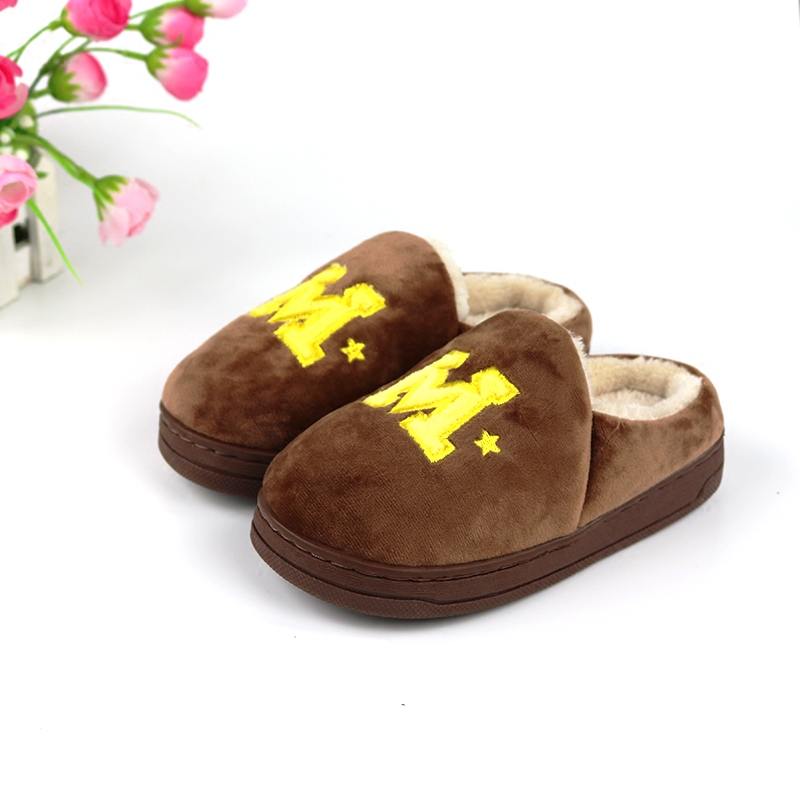 Chaussons enfants en suède pour hiver - semelle caoutchouc - Ref 986283 Image 3