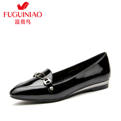 Fuguiniao shoes with authentic designer shoes pointed women's shoes Korean low feet women shoes