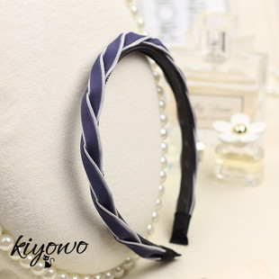 简约拼色麻花编织发卡洗脸头箍 夏高级感洋气时尚 2025新款 发箍女款