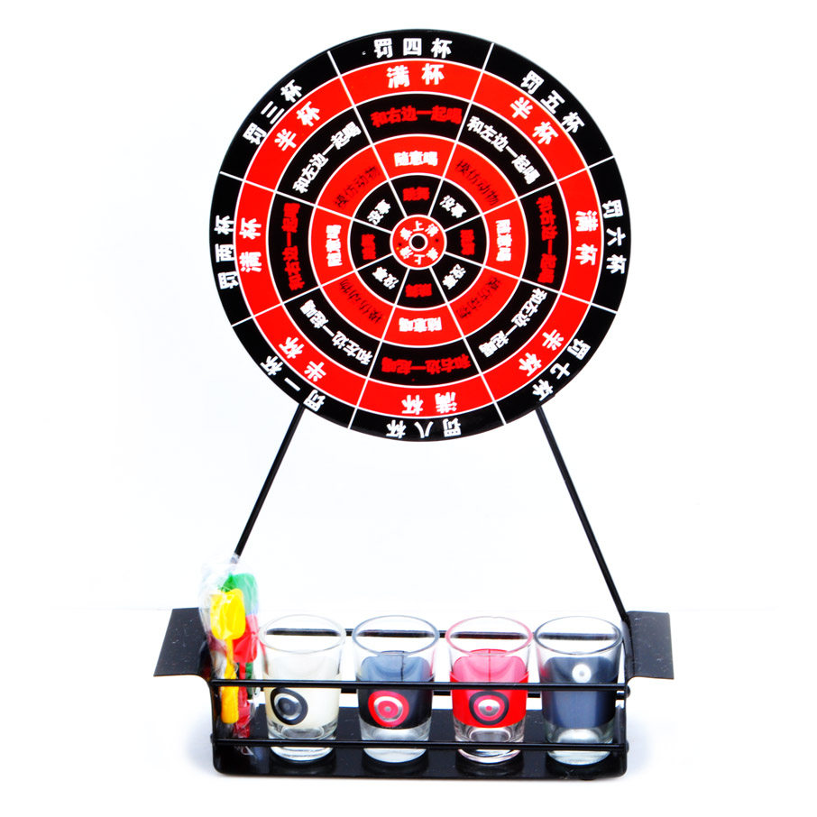 斗酒飞镖游戏酒架中文镖盘磁力酒令酒吧玩具整套娱乐酒具其它酒具