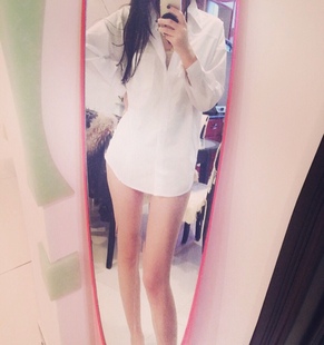 春秋打底防晒衬衣棉麻性感女衬衫BF男朋友衬衫欧美宽松中长款睡衣