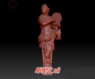 圆雕图 三维立体图  STL文件 西方人物图   酒神巴克斯的女祭司