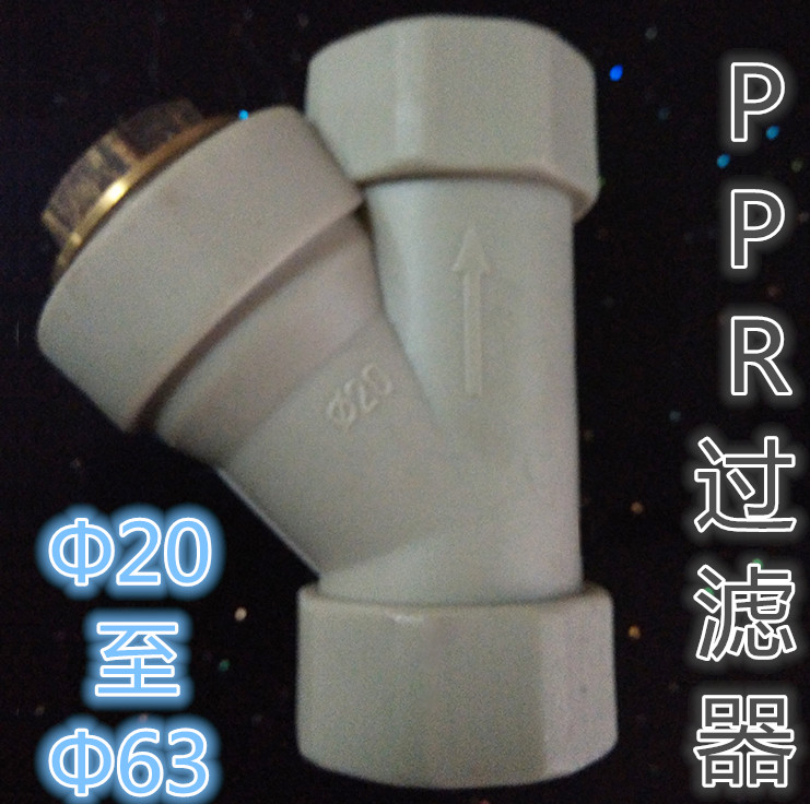PPR过滤器 Y型过滤器 Y形过滤器PPR20 25 32 40 50 63灰白