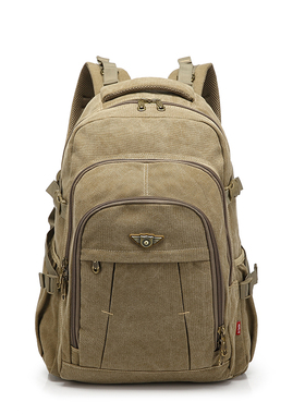 男士电脑包双肩包 时尚潮流多功能大容量帆布背包男大背包