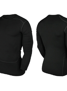 抓绒加厚运动紧身衣男长袖训练pro长袖篮球防护足球健身衣速干t恤