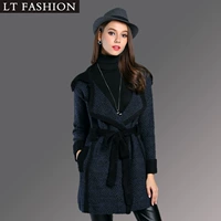 Áo thu đông 2015 mới thời trang nhà ga châu Âu thời trang cao cấp dành cho nữ áo khoác len dài tay - Trench Coat áo khoác adidas nữ